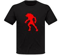 KVXSQLH Werewolf T-Shirt Mens Fantasy RPG Lycanthropy Black(Small)