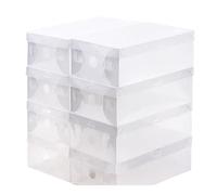 Kvysinly 1Pc Clear Stackable Shoe Box Organizer with Lids Transparent Plastic Storage for Sneakers Boots Handbags Men Women Size 1 One Size
