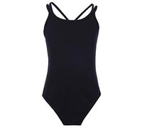 Kvysinly Girls' Team Basic Camisole Leotard Adjustable Straps Gymnastics Leotards Crisscross Back Dancewear Black 8-10 Years