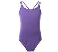 Kvysinly Girls' Team Basic Camisole Leotard Adjustable Straps Gymnastics Leotards Crisscross Back Dancewear Purple 8-10 Years