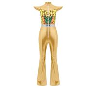 Kvysinly Men Space Cadet Cosplay Outfits Halloween Costume | Disco Jumpsuit,Retro 70s Disco Jumpsuit,Dance Hip-hop Performance Costumes,Mock Neck,Carnival Clothes Suit,Cowboy Outfits