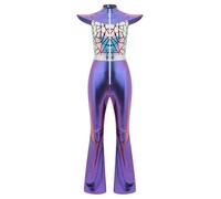 Kvysinly Men Space Cadet Cosplay Outfits Halloween Costume | Disco Jumpsuit,Retro 70s Disco Jumpsuit,Dance Hip-hop Performance Costumes,Mock Neck,Carnival Clothes Suit,Cowboy Outfits