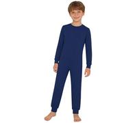 Kvysinly Special Needs Adaptive Clothing for Kids Boys Girls Long Sleeve Solid Anti-Strip Jumpsuit Zip Back Romper Bodysuit Dark Blue 11-12 Years