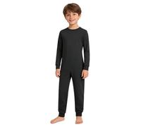 Kvysinly Special Needs Adaptive Clothing for Kids Boys Girls Long Sleeve Solid Anti-Strip Jumpsuit Zip Back Romper Bodysuit Black 15-16 Years