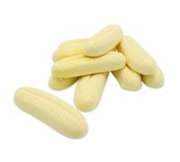 KW Giant Foam Bananas - Retro Banana Flavour Sweets - Soft, Chewy, Fun Candy Treats - Bulk Bag for Parties, Pick & Mix, and Sharing (1000g(1kg))
