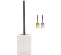 KW Luxury Ceramic/Porcelain/Stoneware Toilet Brush and Holder (White)