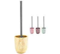 KW Pottery Ceramic Toilet Brush and Holder (Deep Yellow)
