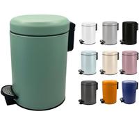 KW Soft Shade Small Round Pedal Bin (Maldives Green, 3 Ltr)