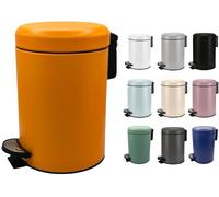 KW Soft Shade Small Round Pedal Bin (Orange, 3 Ltr)