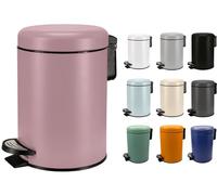 KW Soft Shade Small Round Pedal Bin (Red, 3 Ltr)