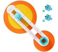 KW-triO Circe Cutter for Paper Crafting Circular Cutter Tool Rotary Compass Circle Cutter Adjustable Cutting Diameter Ranges from 3/4 in to 8 in (2 Replacement Blades)