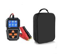 KW218 Car Battery Tester 6V-12V 100-2000 CCA with Voltage Resistance Health and Waveform Analysis for Flooded for AGM Gel Batteries, Black, Suitable for Automotive and Motorcycle(Storage bags)