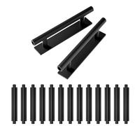 kwa heri Self-Stick Push Pull Helper Black Hidden Cabinet Handles ABS Plastic Door Window Wardrobe Instant Cabinet Drawer Furniture Handles (Black, Pack, 15)
