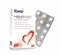 Kwai Heartcare | 100 Tablets | Garlic Capsules odourless high Strength Plus Vitamin B1 I Helps Maintain Healthy Cholesterol Levels and Healthy Heart | 300mg of standardised Garlic per Tablet