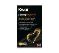 Kwai Heartcare+ Black Garlic 450mg Tablets - 30 Tablets (Pack of 1) - with Vitamin B1 to Support Normal Heart Function - Odourless Fermented Garlic Rich in Antioxidants