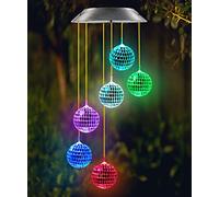 Kwaiffeo Solar Disco Ball for Garden Patio Outdoor Decor, Lovely Color Changing Lights, Birthday Gifts for Women, Gifts for Mom Grandma Teacher