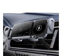 Kwak's 15W Fast Wireless Charging Car Mount,Auto Automatic Clamping Phone Vent Charger Holder for iPhone or Android (Grey)