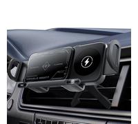 Kwak's 15W Fast Wireless Charging Car Mount,Auto Automatic Clamping Phone Vent Charger Holder for iPhone or Android (Black)