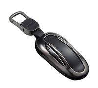 Kwak's Car Key Case Compatible for Tesla Model X Aluminum Alloy Key Cover Shell with Key Chain(1#grey)