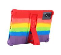 Kwamaz for 11 inch Tablet Case, Soft Silicone Cover Case with Stand for Ulefone Tab A11/AGM Pad P2 T1 T2/Oukitel OT8 OT9 OT11 OT12/HEADWOLF WPad7/Nubia/Blackview/Oscal 11'' Tablet, Rainbow