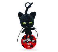 Kwami Lifesize Plagg 5-inch Cat Plush Toy - Super Soft Collectible with Glitter Eyes & Backpack Keychain