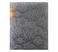 Kwan Crafts Christmas Snowflake Plastic Embossing Folders for Card Making Scrapbooking and Other Paper Crafts, 12.1x15.2cm