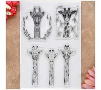 Kwan Crafts Giraffe Deer Clear Stamps for Card Making Decoration and DIY Scrapbooking