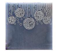 Kwan Crafts Merry Christmas Lighting Ball Star Plastic Embossing Folders for Card Making Scrapbooking and Other Paper Crafts, 15x15cm