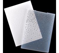 Kwan Crafts Merry Christmas Snowfall Snowflake Dots Background Plastic Embossing Folders for Card Making Scrapbooking and Other Paper Crafts 3092803