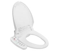 Kwanner Electric Smart Bidet Toilet Seat, Elongated Oval Heated Toilet Seat with Warm Water, Warm Air Dryer, Self-Cleaning Chrome-Plated Nozzle, Soft Close, LED Night Light & Side Touch Panel