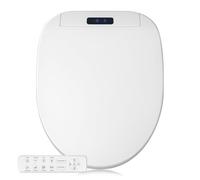 Kwanner Heated Electric Bidet Toilet Seat, Wireless Remote & Side Button Control, Self-Cleaning Stainless Steel Nozzle, Adjustable Warm Water/Warm Air Dryer, Soft Close, V-Shaped
