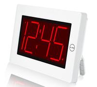 KWANWA Alarm Clock, Digital Clock Battery Operated with Big 1.2'' LED Time Display,3 Levels Adjustable Brightness,12Hr,Portable Cordless,Alarm Clocks Bedside for Travel/Wall/Desk/Kids/Senior