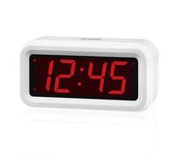 KWANWA Cordless Digital LED Alarm Clock With Big 1.2'' LED Time Display,AA Battery Operated Only,Can Be Placed Anywhere Without A Cumbersome Cord,White Colour