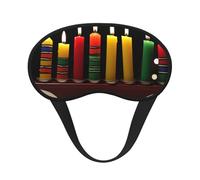 Kwanzaa Candles Sleep Mask for Side Sleeper Soft Breathable Sleeping Eye Mask Blackout Silk Eye Sleep Shade Cover with Elastic Strap Night Blindfold for Women Men Travel Nap