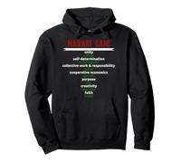 Kwanzaa Principles Habari Gani Green and Red Font T-Shirt Pullover Hoodie
