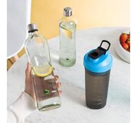 KWARE Glass water bottle, with Leak-Proof Airtight Stainless-Steel Lid for Water, Smoothie, Juices - Reusable Travel Glass Drinking Fridge Bottles (500ML)