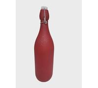 KWARE Vintage Style Glass Bottles 1 Litre Swing Top Bottles - Ideal for Domestic or Commercial Use - Fill with Water, Wine, Liquor, Oil, Beer, Schnapps or Cordials (Swing top Red Shimmer)