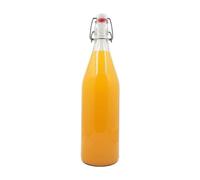 KWARE Vintage Style Glass Bottles 1 Litre Swing Top Bottles - Ideal for Domestic or Commercial Use - Fill with Water, Wine, Liquor, Oil, Beer, Schnapps or Cordials (Clear)
