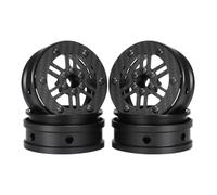KWASETY For Capra For SCX10 For TRX4 PRO Wraith Gmade For R1 For Element For Enduro DIY 1/10 RC Car Crawler 2.2 Carbon Fiber Aluminum Beadlock Wheels Rim RC Toys Components(Size 1)