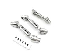 KWASETY For WPL For C14 C24 D12 B14 B24 B16 B36 For MN For D90 MN98 MN99S Metal Drive Shaft Driveshaft CVD 4x4 6x6 4WD 6WD RC Car Upgrades Parts RC Toys Upgrades(Silver,6x6)