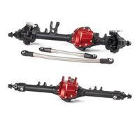 KWASETY RC Axles Models For Axial For SCX10 II VS4-10 1/10 Aluminum HD44 Offset Straight Axle Set RC For Rock Crawler Parts Machined Piece Construction(Black,Set)
