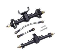 KWASETY RC Axles Models For Axial For SCX24 For Gladiator For Bronco C10 1/24 Plastic Front Rear Axle Set Complete With Servo Mount Upgrade Parts RC Crawler(1set)