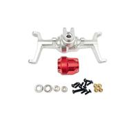 KWASETY RC Axles Models For Hobbyplus CR18P For Rock 1/18 Van Aluminum Alloy Front Rear Axle Housing RC Upgrade Parts Model Accessory Assemble Reapir(Silver,Front)