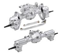 KWASETY RC Axles Models For Redcat For Ascent-18 1/18 CNC Aluminum Front Rear Portal Axle Complete Axles Set With Servo Mount Upgrade RC Crawler(Black,1set)