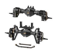 KWASETY RC Axles Models For Redcat For Ascent-18 For Rock Front Rear Portal Axles Set RC Brass With Steel Gears Servo Mount Steering Links Crawler