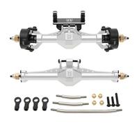 KWASETY RC Axles Models For TRX4M 1/18 Front And Rear Axles Isokinetic 3 Section CVD Maximum Steering Angle 52° Wider +5MM RC Crawle Upgrade(Silver,1set)