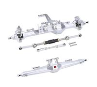 KWASETY RC Axles Models For Vanquish H10 1/10 CNC Aluminum Front Rear Straight Axle Set Complete Axles RC Crawler Car Optic Upgrade Parts(Silver,Set)