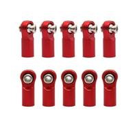 KWASETY RC Components Parts For Arrma For Granite For Senton For Vorteks For Typhon Big For Rock For Axial 1/10 Metal M4 22mm Link Tie Rod End Ball Joint RC Car Crawler(Red)