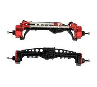 KWASETY RC Components Parts For Axial For SCX10 III AXI03007 For Wrangler JL AR45 Axle 1/10 Heavy Duty Metal Front And Rear Portal Axles RC Crawler Car Upgrade Part(Red)