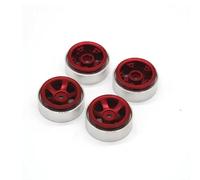 KWASETY RC Components Parts For FMS For Fire For Horse For Eazyrc 1/18 For Thunder Storm RC Remote Control Car For Star Shaped Metal Wheel Fitting(Red)
